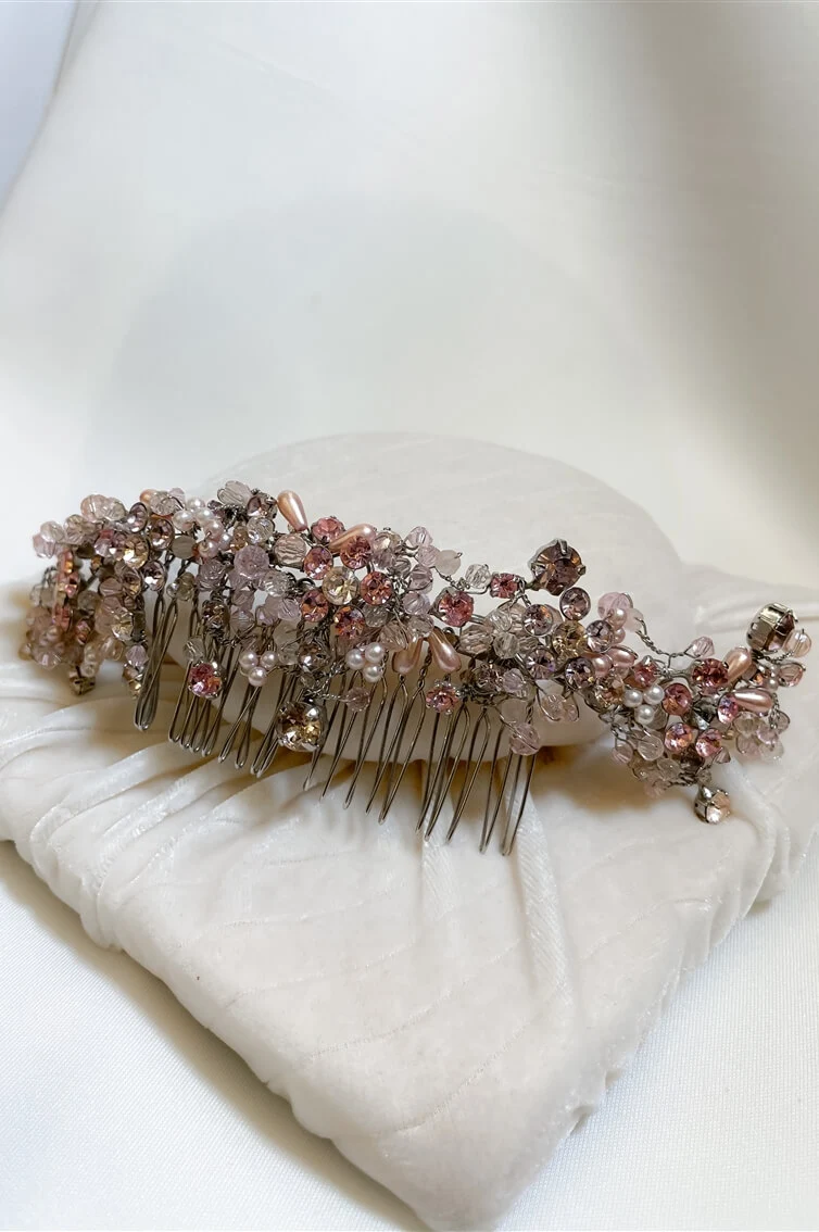 PINK PEARLS HEADPIECE