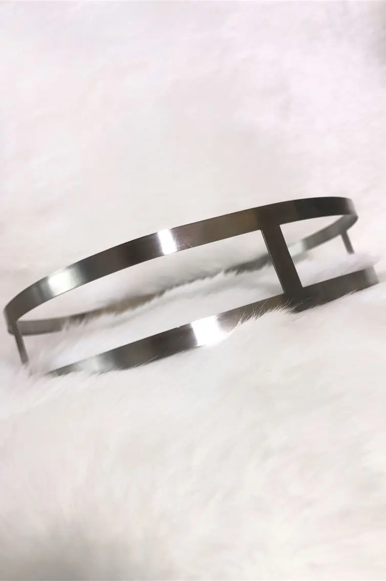 BELT - SILVER - METALLIC - PERPENDICULAR 