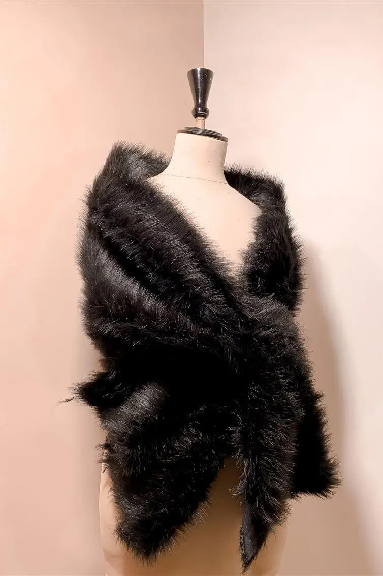 FUR - BLACK - SCARF